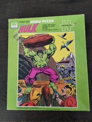 Vintage 1976 The INCREDIBLE HULK Jigsaw Puzzle 200 Pcs 100% Complete - Image 1 of 4