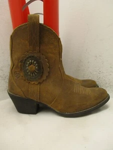 Ariat Cantina stivali donna taglia 6 B stivaletto pelle marrone stile concho 10029673 - Foto 1 di 11