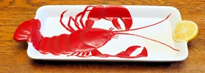 Sonoma LIFE + style Lobster Theme Serving Plate Platter Nantucket Collection 12" - Picture 1 of 3