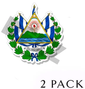 Pegatinas de vinilo escudo de armas salvadoreñas - bandera emblema escudo interior exterior - Imagen 1 de 2