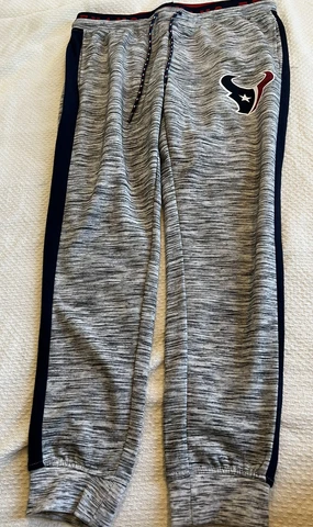 NFL Team Apparel Houston Texans Logo Jogging Sweatpants With Pockets - Size Lg Cover