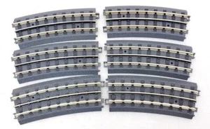 6 Pieces MTH Trains RealTrax O-54 1/2 Curve Track Hollow Rail Used - Picture 1 of 10