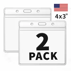 2 Pack Vaccination Card Holder WATERPROOF Zip CDC Record 4 x 3 Protector vaccine - Picture 1 of 6