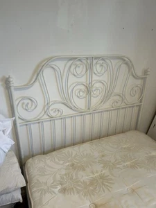IKEA Metal Frame Double Bed And Mattress - Picture 1 of 8