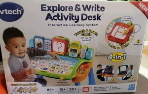 NEW VTech Explore and Write Activity Desk Transforms into Easel and Chalkboard - Picture 1 of 4