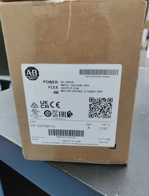100% Brand new original  Allen-Bradley 22F-D2P5N113 PowerFlex 4M Inverter Drive - Image 1 of 2