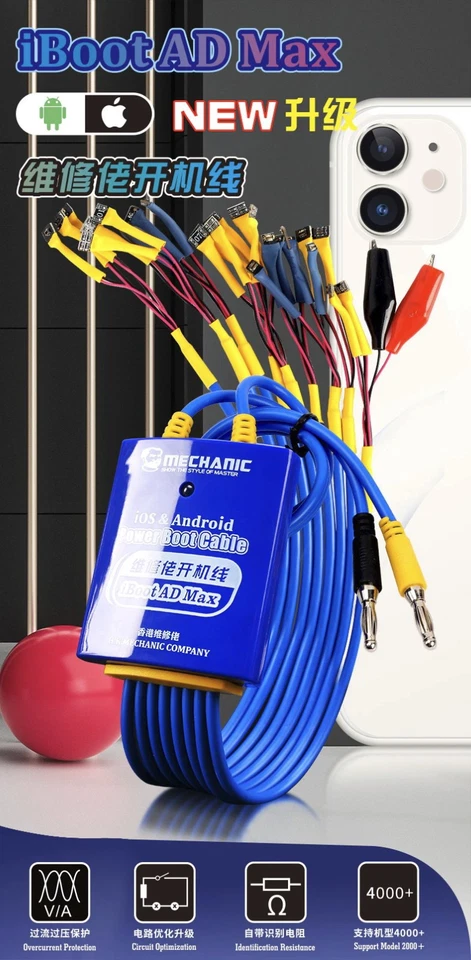 iPhone Repair Boot Test Cable DC Bench PowerSupply Apple 5S-15 Android Series UK - Image 1 of 4