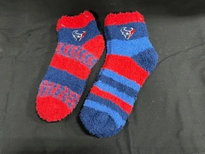 Houston Texans Football Quarter Socks Fuzzy Socks 2 Pairs - Picture 1 of 2