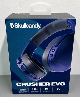 Skullcandy Crusher Evo Wireless Bluetooth Headphones w/Multi-Sensory Bass • Blue - Image 1 of 3