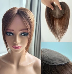 3,5"x3,5" Front Lace Touch Verschluss Klettverschluss 100% Echthaar Headtop Topper 10" - Bild 1 von 19