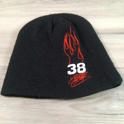 Elliot Sadler Signature #38 Beanie Hat Mens OSFM Flame NASCAR Driver - Изображение 1 из 4