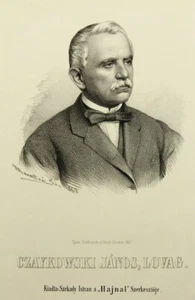 G. MARASTONI (*1834), Johann Ritter Czaykowski, 1868, Lithographie Romantik - Bild 1 von 5