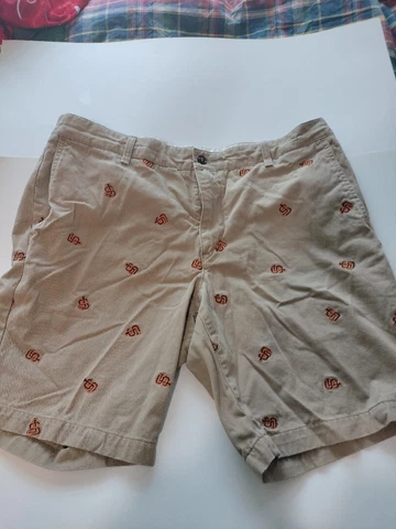 Dockers Shorts Khaki Beige San Francisco Giants Embroidered Logo MLB Size 38 Cover