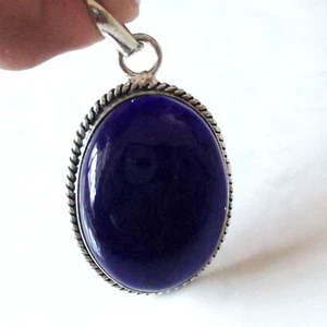 Colgante de joyería de diseño chapado en plata con piedras preciosas naturales de lapislázuli - Imagen 1 de 4