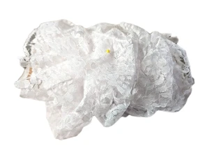 Weiße Blumenspitze 12 Yards (37 Fuß/451") 3" breit zum Nähen Basteln Kleidung - Bild 1 von 3