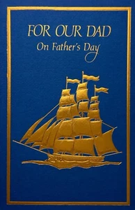 Tarjeta American Greetings For Our Dad On Father's Day de colección de los años 70, envío náutico - Imagen 1 de 6