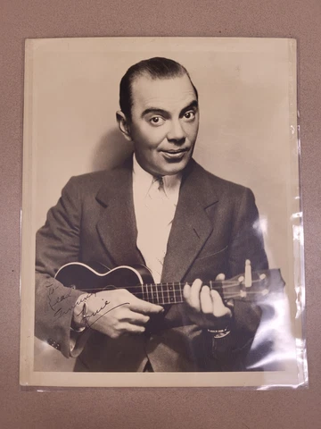 Cliff Edwards To Read Sincerely Lonie Signed 8" x 10" Photograph Black And White Cover