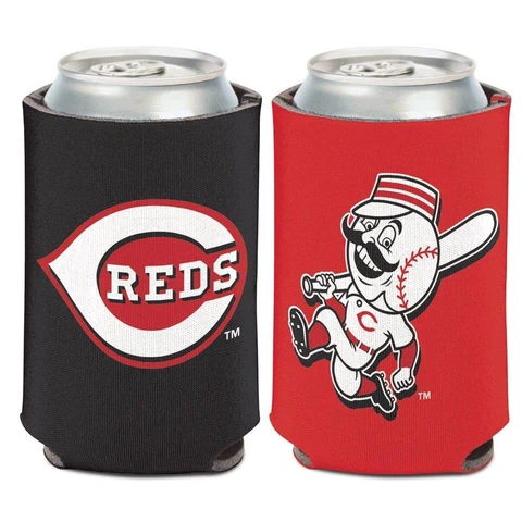Cincinnati Reds 12oz Two Sided Can Cooler [NEW] MLB Coozie Koozie Beer Drink Cover