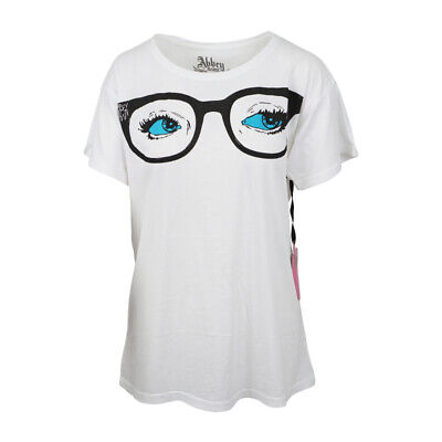 ABBEY DAWN GLASSES WOMENS WHITE OVER SIZE T S...