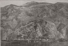 MONTENEGRO. Kotor, on the Adriatic coast 1880 old antique print picture
