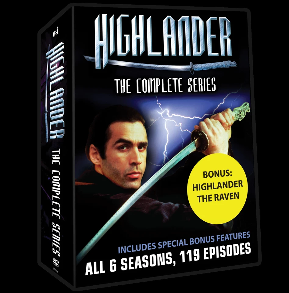 Highlander The Complete Collection Season 1 2 3 4 5 6 + The Raven  DVD Set - image 1 of 1