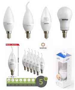 10 LAMPADINE LED E14 LAMPADA CANDELA OLIVA GLOBO BULBO SFERA LUCE CALDO FREDDO - Foto 1 di 23