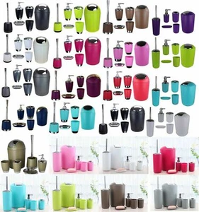 6tlg BADSET BADEZIMMER ZUBEHÖR SET SEIFENSPENDER HALTER WC BÜRSTE BADGARNITUR - Bild 1 von 39