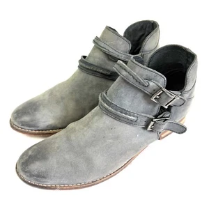 Botas al tobillo Free People Braeburn de cuero envejecido gris talla 38 para mujer - Imagen 1 de 11