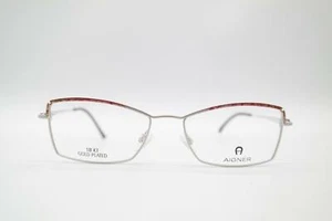 Vintage Aigner A1004 Gold plated Silber Kupfer eckig Brille Brillengestell NOS - Picture 1 of 6