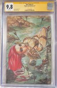 Red Sonja #1 (2023) CGC 9.8 Signed by Elmer Santos – 1 of 7 on CGC Census 9.8 - Picture 1 of 5