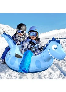 Schneeschlaube für Kinder und Erwachsene, Dinosaurier aufblasbare Schneeschlaube zum Rodeln - Bild 1 von 7