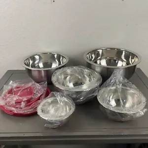 Viking 10-Piece (9, Missing Lid) Stainless Steel Mixing Prep & Serving Bowl Set - Picture 1 of 23