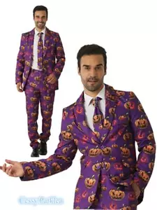 WR31 Mens Stage Funny Fancy Dress STAG Stand Out Suits Halloween Pumpkin COSTUME - Foto 1 di 9