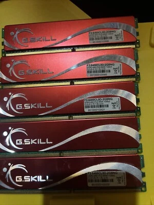 5/G. Skill 2GB (1GB x2) F2-6400CL5D-2GBNQ PC2-6400 800MHz DDR2 RAM Memory - Red - Image 1 of 4