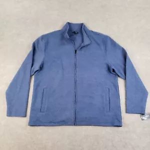 Alfani Quilted Jacket Mens XXL 2XL Blue Full Zip Mock Neck Pockets Casual - Picture 1 of 10