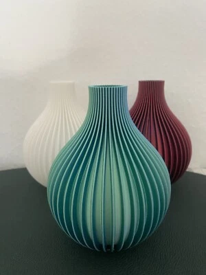 Vase | Dekovase groß | für Pampasgras, Trockenblumen | 3D-Druck  Blau-Rot - Bild 1 von 3