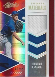 2020 Absolute Absolute Rookie Spectrum Red #2 Jonathan Hernandez Jersey /99 - Picture 1 of 2