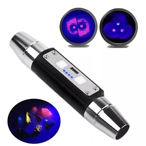 Shortwave UV 254nm & 365nm 395nm UVA UVC Blacklight Torch LED Flashlight - Picture 1 of 12