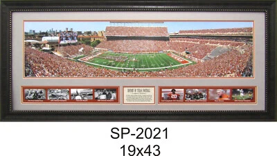 NCAA Framed Panoramic Stadium Field Photo-Sooners, Buckeyes Raiders Longhorns Foto 1 de 4