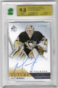 Matt Murray 15-16 SP Authentic Future Watch Auto Rookie /999 #170 Penguins MNT 9 - Picture 1 of 2
