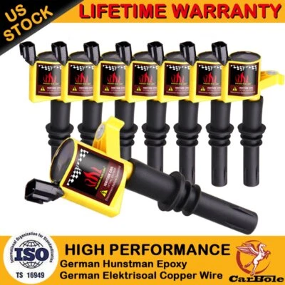 2004 2005 2006 2007 2008 IGNITION COIL 8PACKS FOR FORD F-150 4.6L 5.4L V8 TRITON - Image 1 of 4