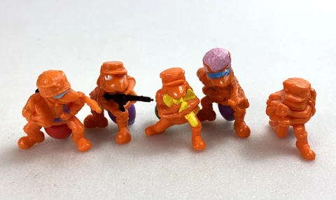 Army Ants Vintage Mini Action Figure Lot Of 5 1987 Hasbro Orange 80s #2 Cover