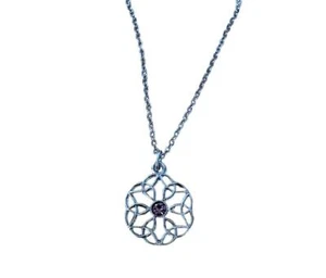 Cathedral Celtic Knot With Light Amethyst Necklace Pendant - Picture 1 of 1
