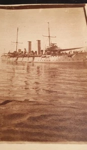 A Pre WW1 Photo Of A Cruiser Believed To Be British Off China + Others - Picture 1 of 9