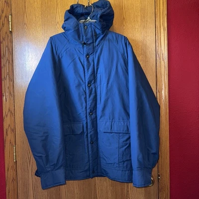 Abrigo Cabela’s Gore-Tex Hombre XXL DE COLECCIÓN Azul Capucha Parka Chaqueta Bolsillos Exterior Foto 1 de 4