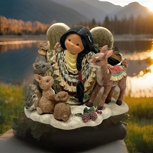 Enesco Amici della Piuma Figurina Tenera degli Spiriti 1998 Angelo # 375489 Ottime Condizioni - Foto 1 di 6