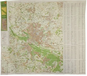 Amtlicher Stadtplan Bielefeld mit neuen Strassennamen. Maßstab 1:20 000 Stadt Bi - Picture 1 of 1