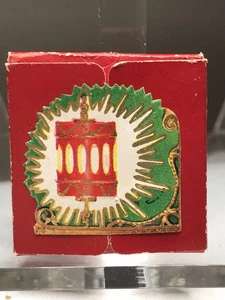 RARE Vintage American Colortype Christmas Gummed Seals Stickers ~ Lantern - Picture 1 of 4