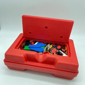 Vintage LEGO System Bricks w/ Case - Assorted Parts & Pieces - Building Blocks - Picture 1 of 12