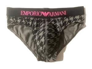 Nuevo EMPORIO ARMANI Hombres Negro Gris Algodón Bikini Calzoncillo Boxer Ropa Interior talla S - Imagen 1 de 12